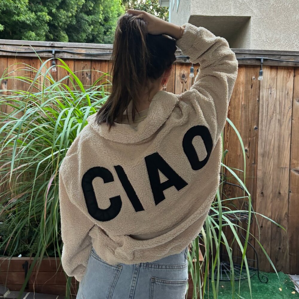 Ciao Teddy Half Zip Outerwear Jacket